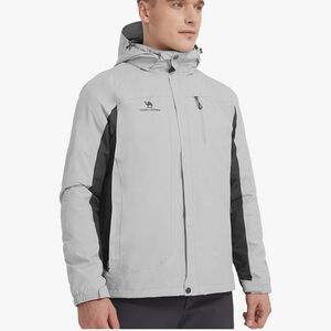 CAMEL CROWN 3 in 1 Ski Jacket Mens 3XL Silver Grey Warm Fleece Waterproof Hooded